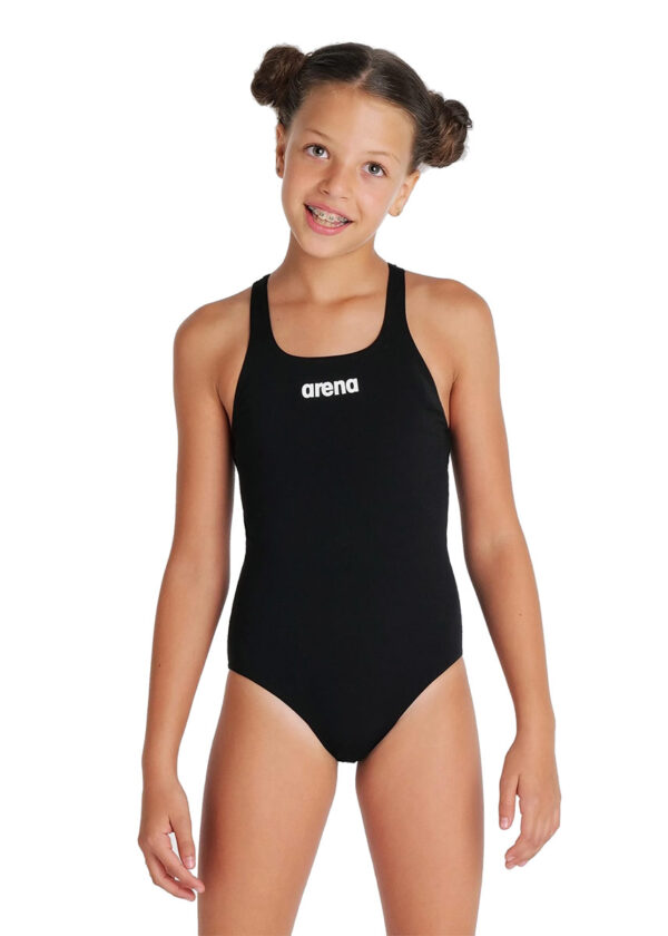 Arena Costume da bagno Team Swim Pro Solid per ragazze - Nero/Bianco