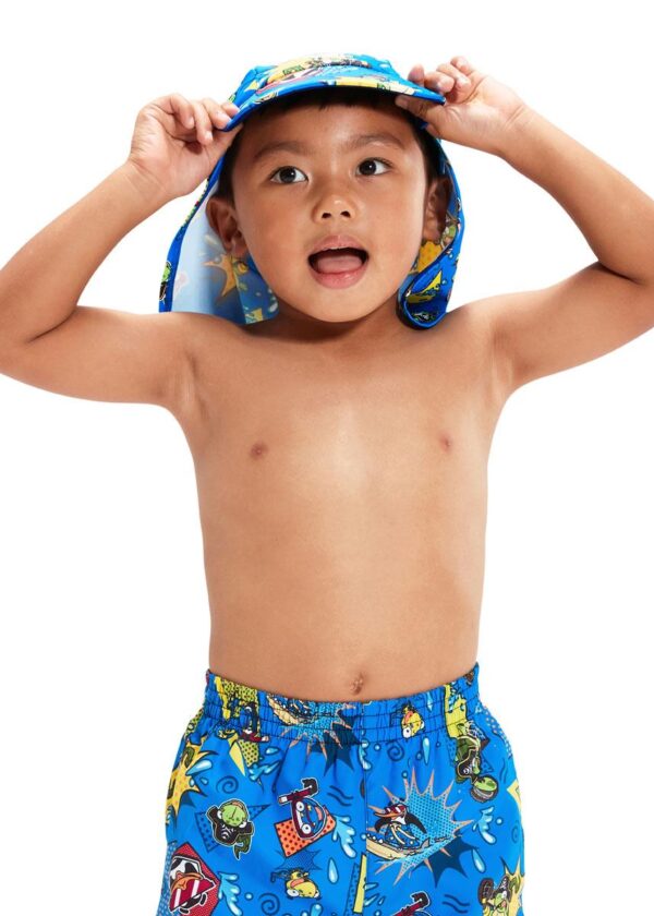Speedo Chapéu de proteção solar LTS para meninos - Bondi/Canário/Rosa Cereja