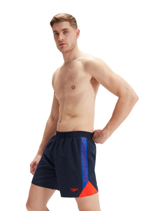 Speedo Vodní kraťasy Hyper Boom Splice 16" - tmavě modrá/vulkanická oranžová/pravý kobalt