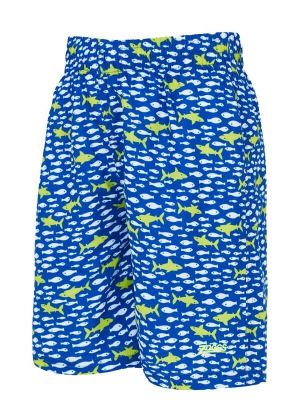 Zoggs Calções com estampa de peixe grande para meninos - 0
