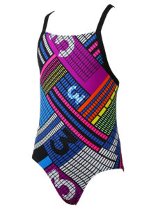 Adidas Παιδικό Μαγιό INF+ TH - Μαύρο / Μωβ με στάμπα