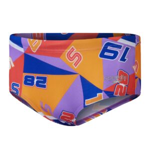 Speedo Chłopięce 13 cm Full Throttle Allover Digital Training Brief - czerwony / niebieski