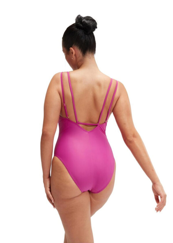 Speedo Maiô feminino modelador com alças finas – Vinho