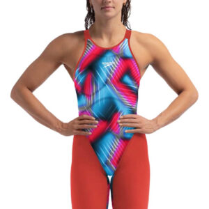 Speedo Fastskin LZR Pure Valor 2.0 Otvorene hlače za koljena - Vatreno crvene / Picton plave