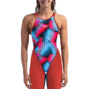 Speedo Fastskin LZR Pure Valor 2.0 Zatvorene hlače do koljena - Vatreno crvene / Picton plave