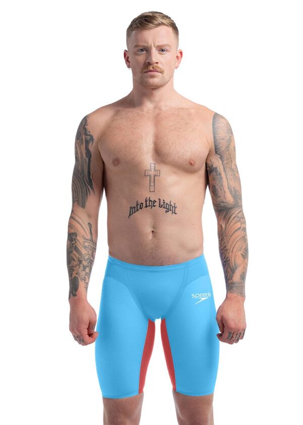 Speedo Fastskin LZR Puro Valor 2.0 Cintura alta Jammer - Azul Picton / Vermelho Chama