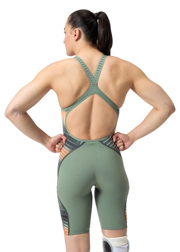 Speedo Fastskin LZR Pure Intent 2.0 Otvorene hlače do koljena – Zelene / Narančaste