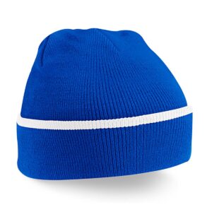 Berretto Beechfield Teamwear - Blu reale brillante / Bianco