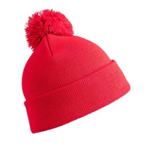 Czapka dziecięca Core Pom Pom Beanie - czerwona