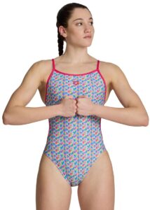Arena Costume da bagno Starfish con schiena in pizzo - Freak Rose / Bianco Multi
