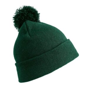Gorro con pompón de Core Kids, color verde botella