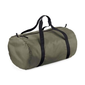 BagBase Packaway torba za bačvu - maslinasto zelena / crna