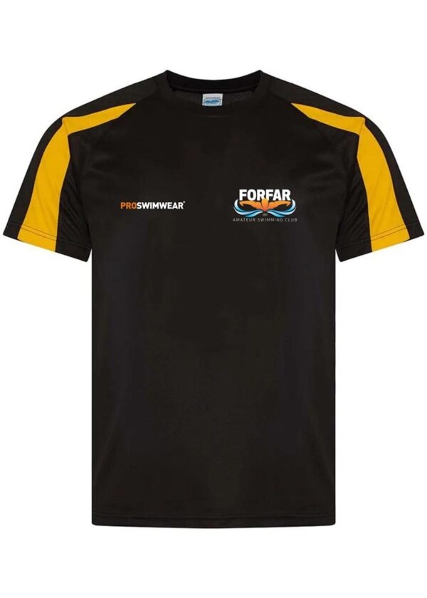 Maglietta personalizzata bicolore del ForFar Swimming Club - Adulto-0