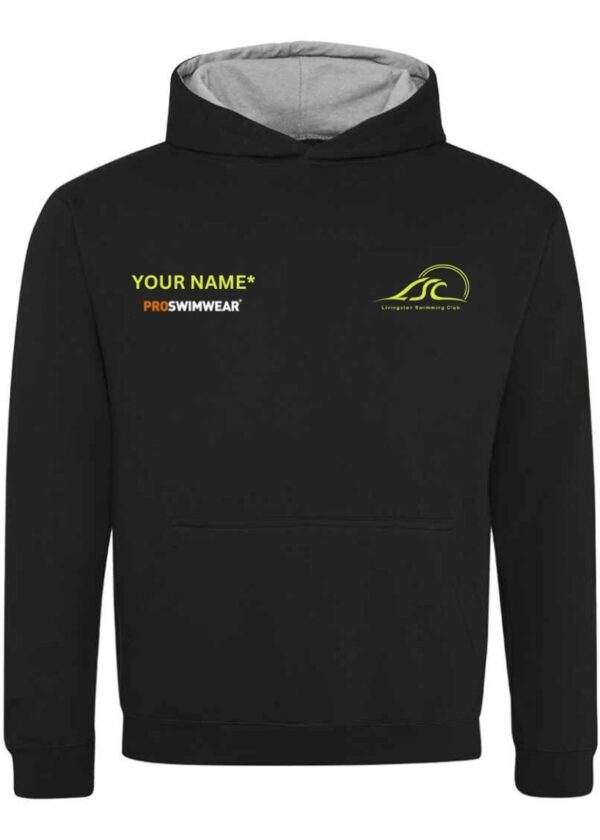 Bluza z kapturem Livingston Swimming Club Custom w kolorze czarnym / szarym-0