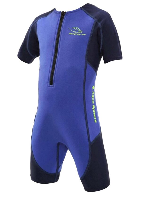 Aquasphere Fato de mergulho de manga curta Stingray HP2 Junior - Azul Royal / Azul Marinho