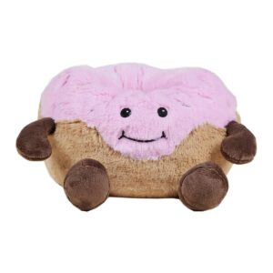 Warmies Donut de pelúcia rosa para micro-ondas - 25 cm