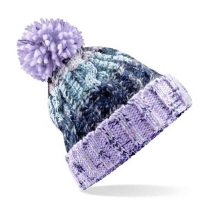 Σκουφάκι Beechfield Corkscrew Pom Pom - Lavender Fizz