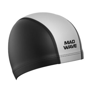 Mad Wave Lycra kahevärviline ujumismüts - must / valge