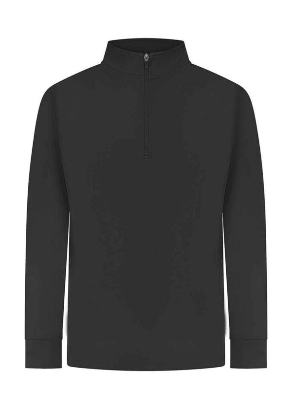 Blusa de moletom com zíper 1/4 para meninos Finden + Hales - preta