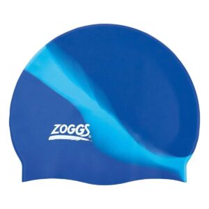 Zoggs Touca de natação de silicone multicolorida - Azul / Azul claro