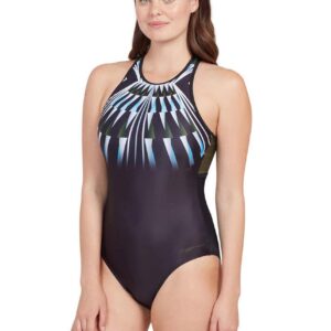 Zoggs Costume da bagno Aqua Geo Hi Cross X Back
