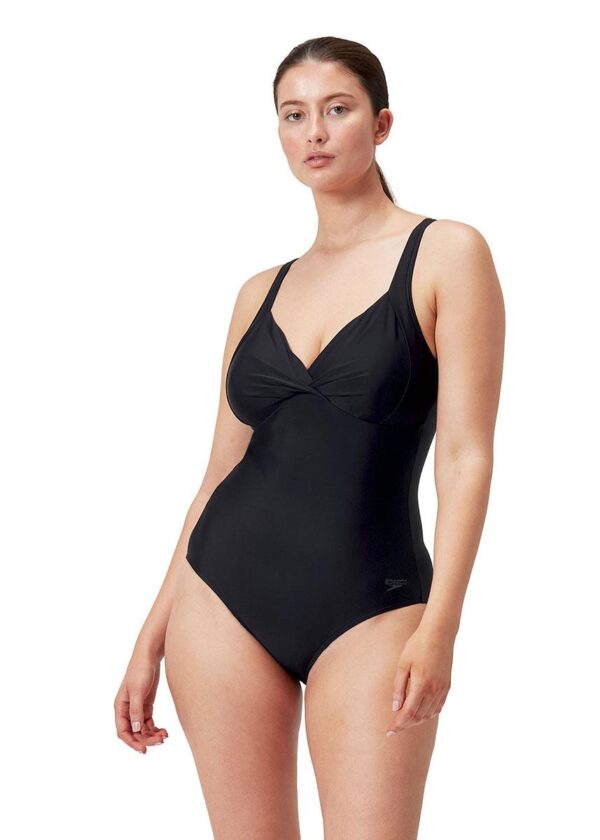 Speedo Badedragt med formende krydsknude - Sort