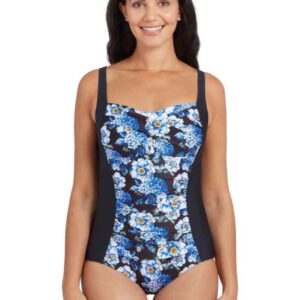Zoggs Costume da bagno con arricciatura sul davanti - Spring Blossom