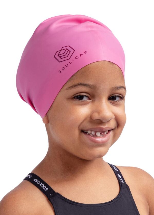 Touca de Natação Infantil Soul Cap Volumosa - Rosa