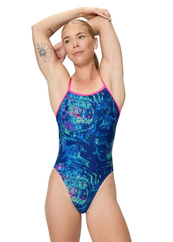 Speedo Maiô com estampa nas costas em V 2.0 - Pixel Pool / Nav