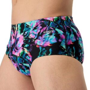 Speedo Cueca estampada de 13.5 cm - Preta/Roxa