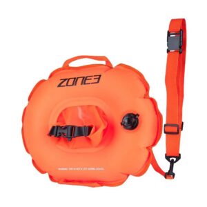 Zone3 Boia de natação reciclada On The Go - Laranja de alta visibilidade - 0