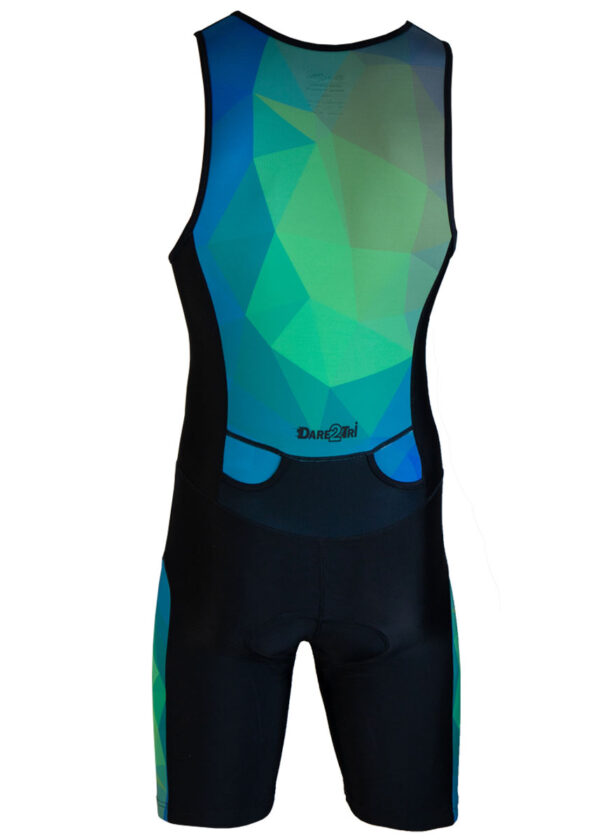 Dare2Tri Costum triatlon Funky pentru bărbați Ltd – Negru / Verde