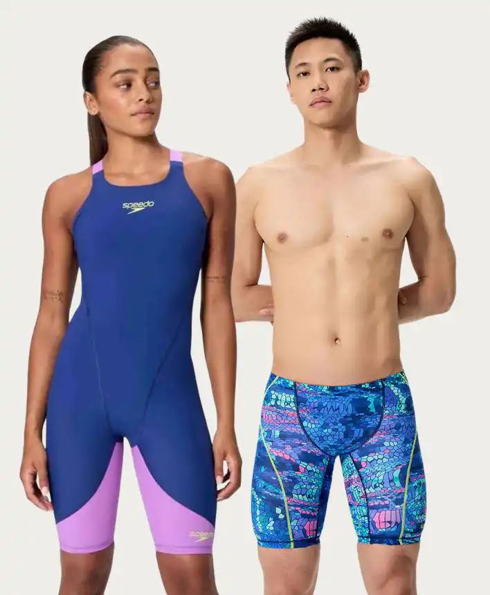 Speedo LZR Racer X 露背及膝皮衣黑色/金色