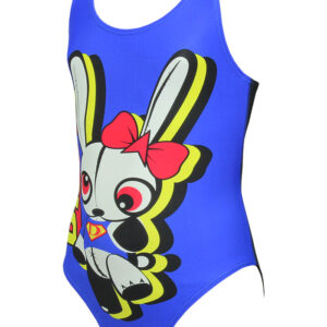 Diana Superbunny Girls Swimsuit - Niebieski