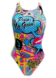 Turbo Maiô de quadrinhos malucos para meninas