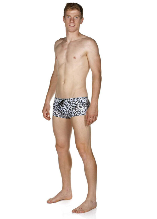 Arena Shorts de cintura baixa invertido para menino - Branco / Multicolorido