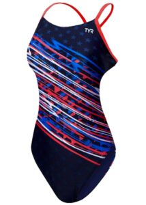 TYR Costume da bagno Victorius Cut Out Fit da donna - Blu / Rosso