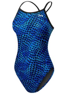 TYR Strój kąpielowy damski Swarm Diamond Fit – niebieski