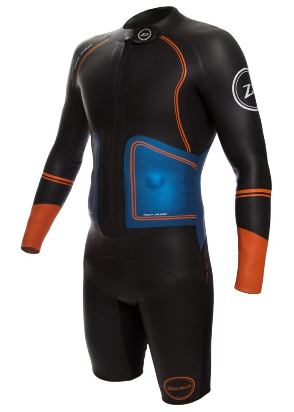 Zone3 Fato de mergulho masculino Swim-Run Evolution com mangas de panturrilha de 8 mm