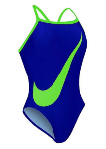 Nike Dziewczęcy kostium kąpielowy Big Swoosh - niebieski