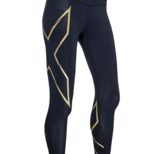 2XU Ženske MCS kompresijske tajice srednjeg struka - crne/zlatne