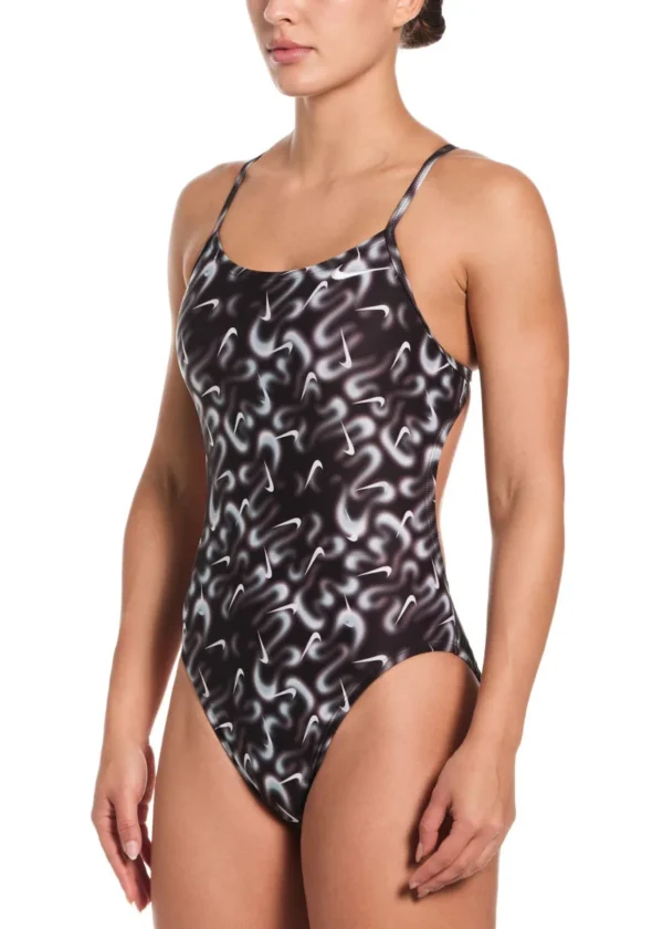 Nike Maiô HydraStrong com recortes - Preto
