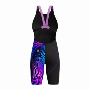 Speedo Dívky Fastskin LZR Ignite Podkolenky – černá/růžová