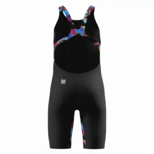 Speedo Dívky Fastskin Juniorský Endurance+ Max Openback Kneeskin – černá/vícebarevná
