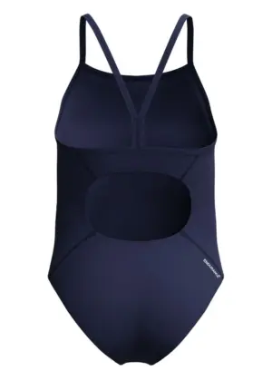 Speedo Dívky Endurance+ Plavky s logem a tenkými pásky – tmavě modré