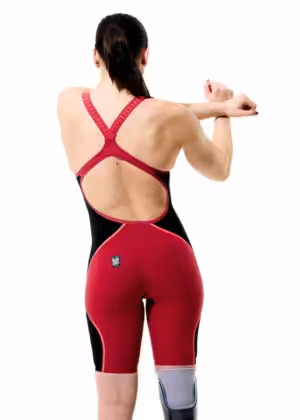 Speedo Fastskin LZR Pure Intent 2.0 Avoin selkämys polvisuojalla – Punainen / Musta
