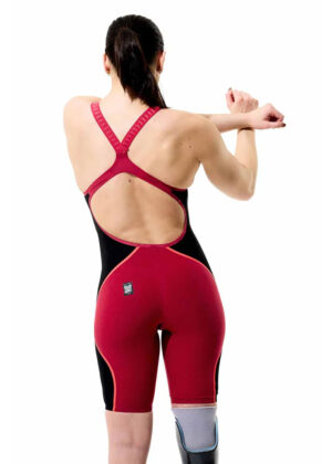 Speedo Fastskin LZR Pure Intent 2.0 Openback Kneeskin – Červeno-černé